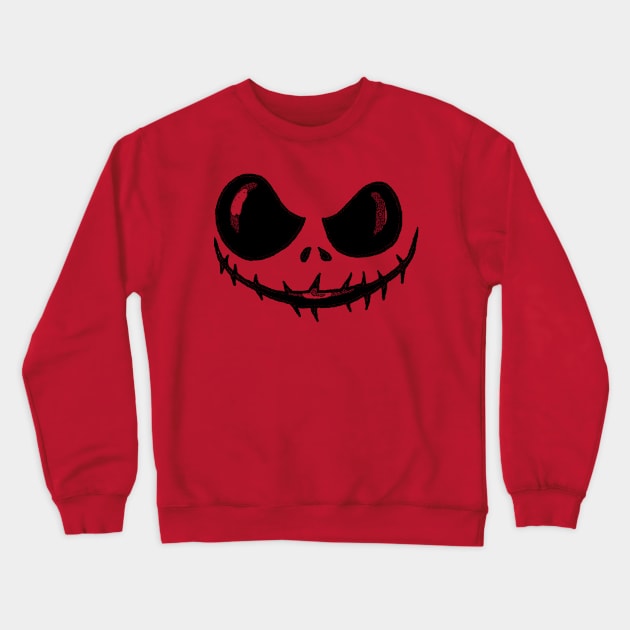 Spooky Halloween Face Crewneck Sweatshirt by FurryBallBunny